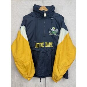 Vintage 90s Logo 7 Notre Dame Fighting Irish Jacket Mens L Football Windbreaker